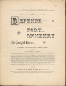 Original copy of what would become the Star-Spangled Banner
