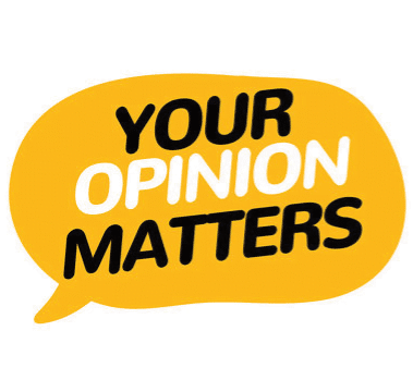 Your opinion matters graphic